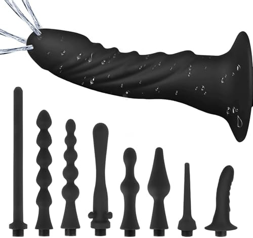 Thlsexy Intimdusche Für Damen Und Herren Zur Analspülung, Silikon Analdusche Mit Duschaufsatz, Klistier Für Analverkehr Und Vaginaldusche Zur Darmreinigung Und Körperpflege（D）