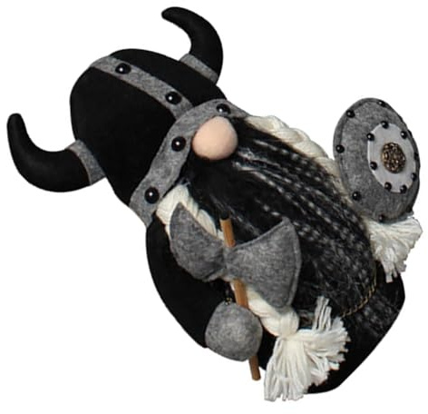 Gatuida Wikinger Gnom Plüschfigur Weihnachtswichtel Dekofigur Tischdeko Sofadeko Glücksbringer Ornamente