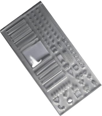 Règle de planification avec grilles pour journaux, calendriers, projets d'artisanat, design léger, règle de calendrier, outil de pochoir