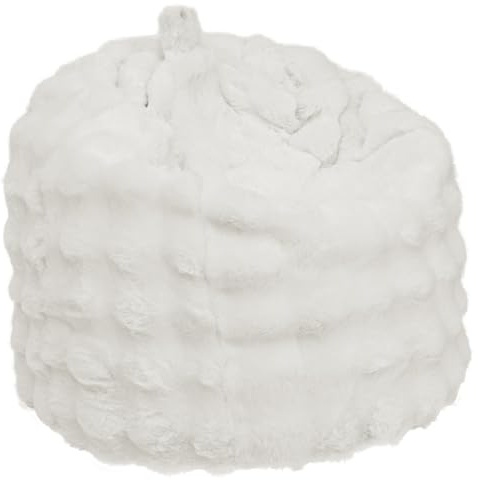 TNTGMG Sittsäcksöverdrag, mjuk leksak förvaring sittsäck stolskydd (utan fyllning), fluffig sittsäck av konstgjord kaninpäls för förvaring, tvättbar sittsäck för barn vuxna