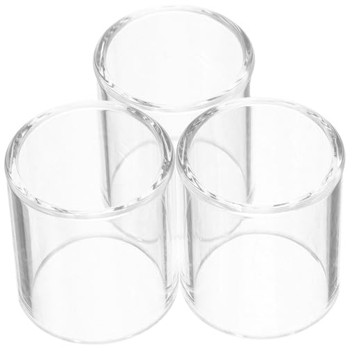 Alasum 3pcs Glass Guitar Slide Bar Finger Sleeves Set 28x25.2x21x2.1mm for Electric and Acoustic Guitarists Instrument Accessories