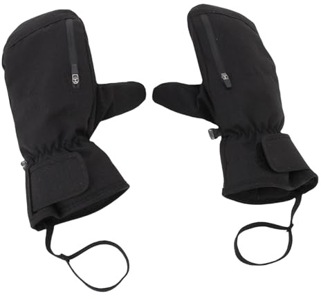 RASTKY Manoplas de esquí para Hombres y Mujeres - 1 par de de esquí de Snowboard con Pantalla Táctil Manoplas de Nieve para Invierno Clima Frío Interior 5 Dedos Negro - de Nieve con Aislamiento (XL)
