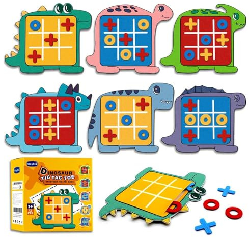 RVYEIOP Tic Tac Toe Spiel Mini 6 Stück Mitgebsel Kindergeburtstag Gastgeschenke, Tik Tak Toe Kleine Geschenke für Kinder, Party Beschäftigung Tictactoe Give Aways, Mini Spielzeug Schüler.