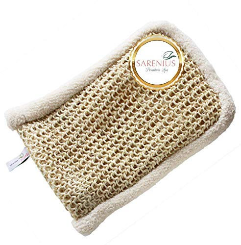 Sisal Massagehandschuh - tiefgehender Peeling-Effekt durch grobe Struktur- Peeling am ganzen Körper. Made in Turkey - Sarenius Premium Spa
