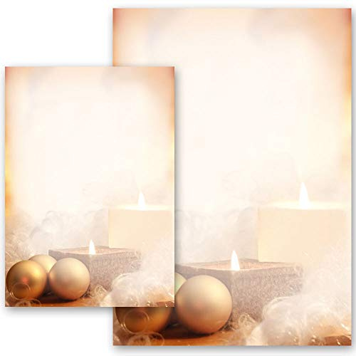 100 Blatt Briefpapier Weihnachtspapier WEIHNACHTSZEIT - DIN A5 Format - Paper-Media
