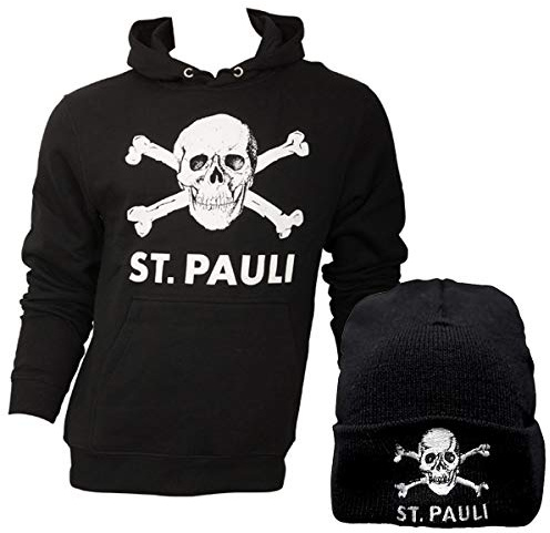 FC St. Pauli Uppsättning av 2 kläder huvtröja och mössa dödskalle (XXXL)