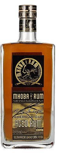 MHOBA - American Oak Aged - Rhum Vieux Pur Jus de Canne - 43% Alcool - Origine : Afrique du Sud - Bouteille de 70 cl