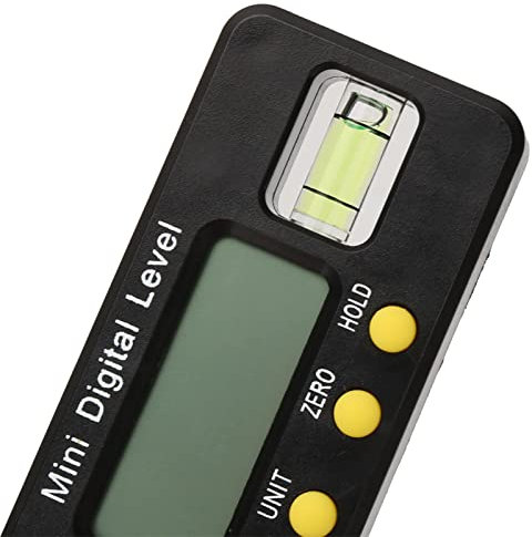 Righello angolare a 360 gradi Indicatore di livello digitale Goniometro Mirino angolare Inclinometro con lato di misurazione del fondo magnetico(100mm)