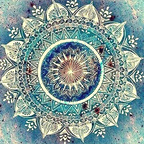 Henair 5D Diamond Painting Full Drill Set Blume DIY Diamant Painting Bilder Mandala-Blume Malen Nach Zahlen Diamant Cross Stitch Stickerei Malerei Kits Arts Craft Für Home Wand-Decor 40x40cm