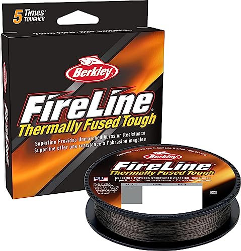 Berkley FireLine® Fused Original - 8-Strand Superline, ultra-zähe & abriebfeste geflochtene Angelschnur für überragendes Feingefühl und geschmeidige Würfe, Smoke 0,25mm, 40,48 lb|18,4 kg, 164 yd|150 m