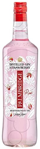 3 × Ginebra Gin Palmbridge Strawberry (Caja de 3 Botellas de 1 L)