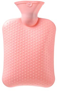 Chauffe-mains chauffant de grande capacité de 1 litre en PVC classique qui ne fuit pas. Facile à utiliser pour soulager les douleurs abdominales Hiver Noël Réutilisable pour les mains (rouge, taille