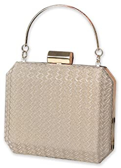 CORIOS Damen Abendtasche Funkelnd Handtasche Glänzend Umhängetasche Glitzer Henkeltasche Hochzeit Brautbörse Elegant Schultertasche Cocktail Party Abschlussball Tasche für Frauen Gold