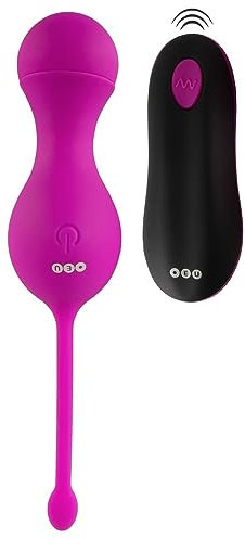 ORION Liebeskugeln - vibrierende Loveballs für Frauen, effektives Beckenbodentraining, für unterwegs, 10 Vibrationsstufen, mit Rückholband, lila