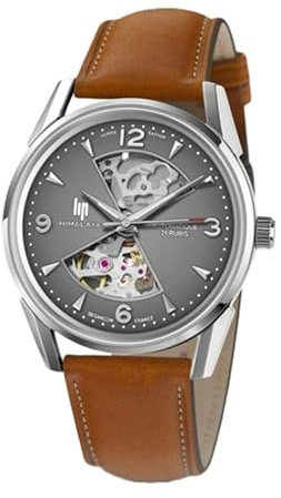 Lip Montre Himalaya 40 mm - Sablier - Squelette Automatique - Cuir Marron