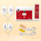 AED Trainer Portátil, XFT-120C Desfibrilador de Entrenamiento, DEA Trainer para Curso de SVB y DEA, Bilingüe Español & Inglés, Desfibrilador Formacion con Control Remoto, 10 Escenarios