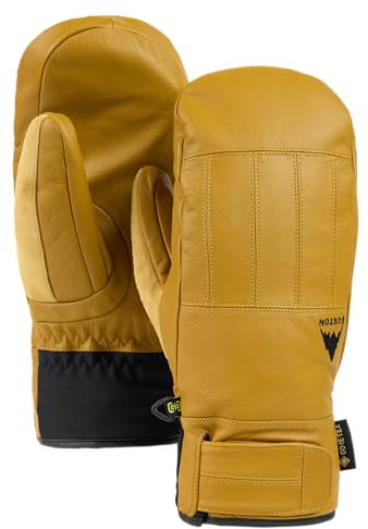 Burton Gondy Gore-TEX - Manoplas de esquí y snowboard de piel para hombre (cuero crudo, mediano)