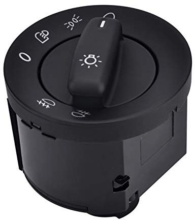 ZIxmix Car Headlight Switch Scheinwerfer-Nebelscheinwerfer-Steuerschalter/Passend for VW Caddy III Touran/Passend for Jetta/Passend for Golf V VI 5 6 / Passend for Jetta Headlight Switch
