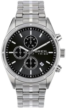 Breil Captain EW0694 men's chronograph watch in steel, black background