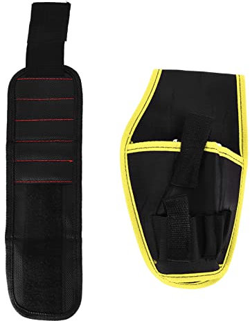 Taillen Werkzeug Tasche, Werkzeug Tasche Bohrer Taillen Werkzeug Tasche Mit Magnetischem Armband Elektriker Organizer Tasche Für Heimwerker, Elektriker(Gelb)