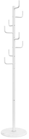 vidaXL Garderobenständer Weiß 183 cm Pulverbeschichtetes Eisen