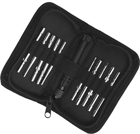 Outil de Réglage du Carburateur, Kit de Tournevis pour Coupe-fil, Scie à Chaîne, Tondeuse avec Sac de Rangement 11 Pièces
