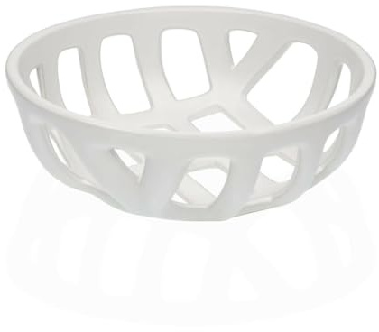 Versa Frutero Blanco Cerámica Dolomita 26,4 x 8,5 x 26,4 cm