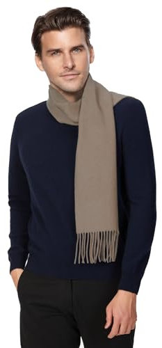 Moschen Bayern Herrenschal Kaschmirschal Herren Schal Wolle Kaschmir Cashmereschal Winterschal Wollschal - Beige