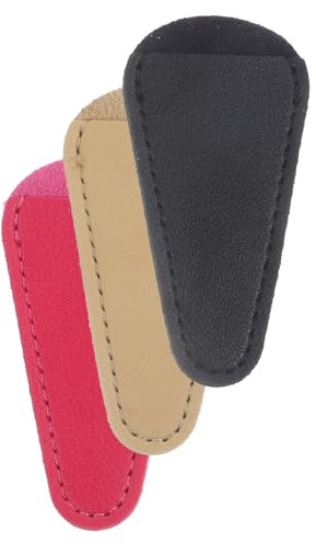 AUTSUPPL 3stücke Leder-schere-hülle Schere Schwarz Scherentasche Für Friseure Haarschneidescherenhülle Friseurzubehör Robuste Schutzhülle Für Haarschere Augenbrauen Und Nagelschere