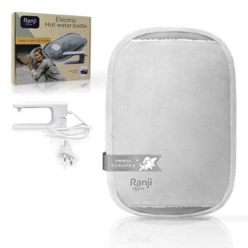 RANJI® Bouillotte Électrique Chauffante - Tissu Doux et Confortable, Protection Surchauffe, Chaleur Longue Durée, Soulage Douleurs Musculaires, Ventre, Mains et Pieds (Bouillote)