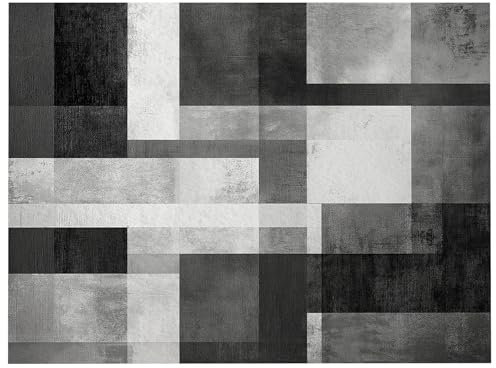 Teppich Moderner Weiche Bodenmatte, Abstrakte Papiertextur Schatten Schlafzimmer-rutschfeste Bodenmatte, Grau Kurzflorige Flauschige Bodenmatte, WaschbarPflegeleicht 180 x 250 cm