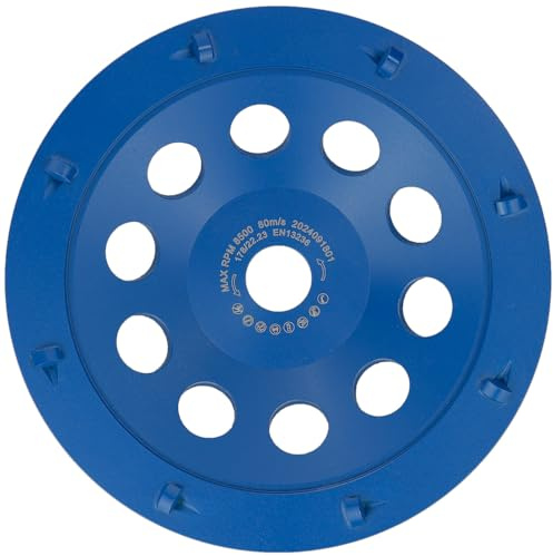 WEFARU PKD Diamant-Schleiftopf 180 mm x 22,2 mm 8 Segmente - Profi Qualität - Diamantschleiftopf PS300 für Winkelschleifer und Betonschleifer