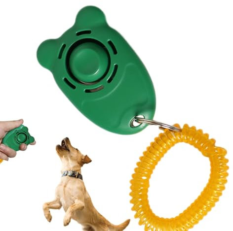 Generisch Pet Clicker Training Tool, Puppy Clicker with Wristband, (1.77x2.76x0.79 Inches) Lightweight Dog Behavior Aid (Blue, Ergonomic Design), for Dogs, Cats, Birds, Horses, Obedience Training