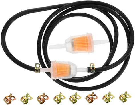 SOLUSTRE Kraftstoffleitungsschlauch Mit Filter Und Klemmen Für Motorräder Aus Gummi Gefertigt Passend Für Kleine Motoren Einfache Installation