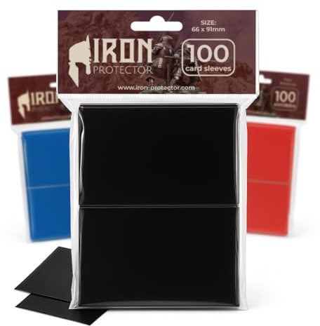 100 Card Sleeves Standard Size 66x91mm MTG Trading Card Sleeves for Standard Decks and TCG Durable Plastic Protectors Shuffle Lorcana Scratch Resistant Clear Sleeves for Collectible Cards