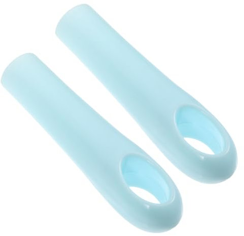 DINHEAROM 2pcs Blue Plastic Broom Pole Handle End Cap Replacement