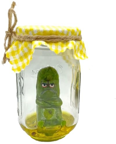 Gurke Im Glas – Mini-Gurke Im Glas | Ausgefallenes Miniatur- Für Emotionale Unterstützung, Witziges Und Stilvolles Ornament Für Kreatives Wohnen