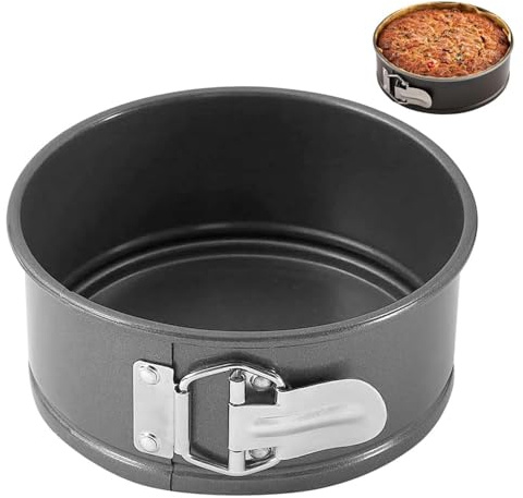 Ezranova Runde Kuchendosen zum Backen, Non-Stick Springform Backen Dose mit abnehmbarem Boden, kleine Käsekuchen Dosen Formen Pfanne für Kuchen Käsekuchen Pizzas Quiches