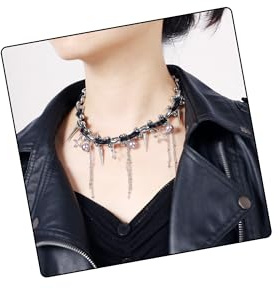 Eigso Womens Punk Rock Choker Necklace Vintage Y2K Gothic Link Chain Necklace for Woman