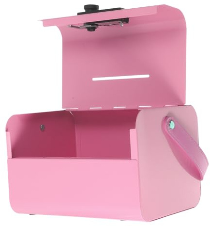 POPETPOP Boîte de Rangement avec Serrure à Combinaison Tirelire Code Sécurisée pour Garçon Fille Coffre Portable Rose Protection de Passe Capacité pour Billets