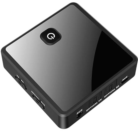 GNURBDILFO Bluetooth 5.0 Transmisor Receptor TV Altavoz 3.5Mm AUX Adaptador ÓPtico Audio Transmisor InaláMbrico Receptor para TV Coche