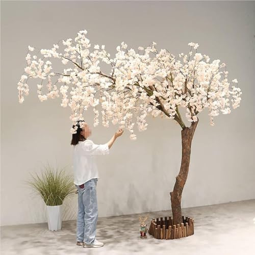 Grand Cerisier Japonais Artificiel, Cerisier Blanc, Décoration Intérieure Et Extérieure(120x100cm)