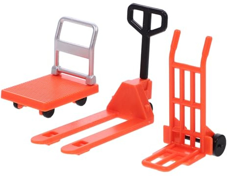 ibasenice Mini Chariot Élévateur Jouet et Mini-Outils de Construction en Plastique pour Garçon et Filles, Petit Modèle Éducatif Orange, Jouet Chantier Ludique pour Apprentissage et Jeu