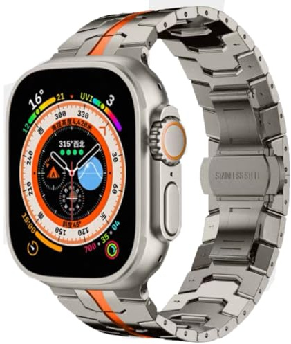 AIYIRUO kompatibel med Apple Watch Armband Ultra Rostfritt Stål 45mm 41mm 49mm 44mm Klockarmband Metall Apple Watch Remmer för iWatch Series SE 11/10/9/8/7/6/5/4/3/2/1,Kvinnor och Män