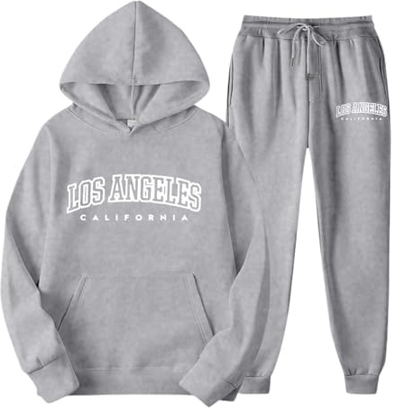 Damen Jogginganzug 2-Teilig Hoodie und Jogginghosen Set Baumwolle Große Größen Jogging Anzug Elegant Tracksuit Frauen Loungewear Casual Hausanzüge Zweiteiler Trainingsanzug