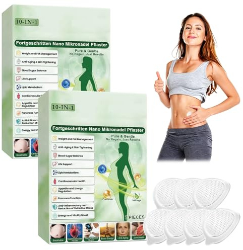 7 stycken avtagningplåster, 10-i-1 nanomikronålspatel, hudvänliga vårdplåster, kosmetiska plåster för kroppsvård, för metabolism, kroppsvård, bukväg, stramar benen, mikronålplåster (D)