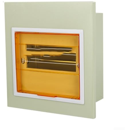 Hosrivae Boîte de distribution électrique résistante aux intempéries, boîtier de disjoncteur extérieur avec dispositifs de sécurité, éclairage et contrôle de la maison en polycarbonate robuste, noir