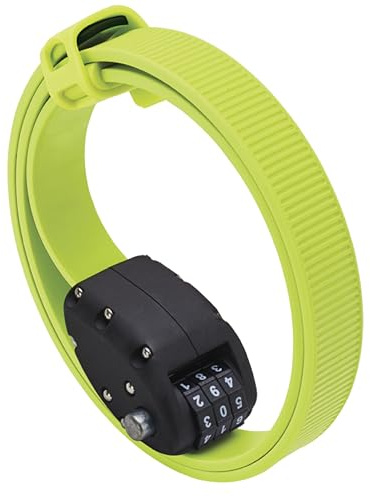 OTTOLOCK Steel & Kevlar Combination Bike Lock | Different Lengths Lightweight, Compact, Durable Design | Ideal for Cycling & Outdoor Gear Flash Green 76cm