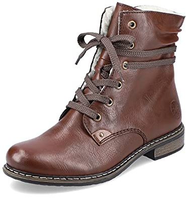 Rieker Stivali stringati da donna 71229, Stivali da donna, Marrone 22., 40 EU