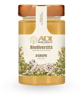ADI BIO - Miele di Agrumi Italiano Biologico 250g, Sapore Dolce e Floreale, Raccolto da Fioriture di Arancio e Limone - Made in Italy